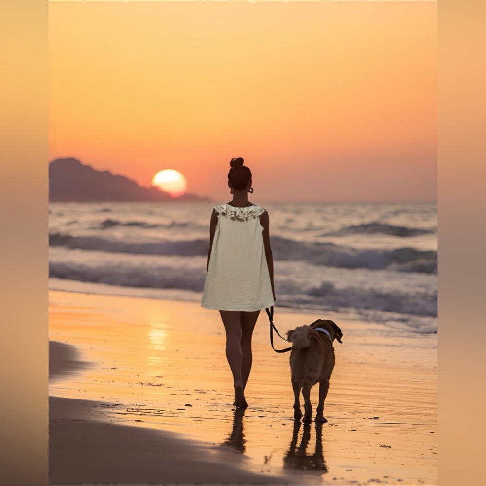 Elegant pink Beach Dress